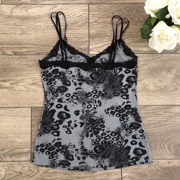 EXPRESS animal print lace tank top size medium - Picture 5 of 8